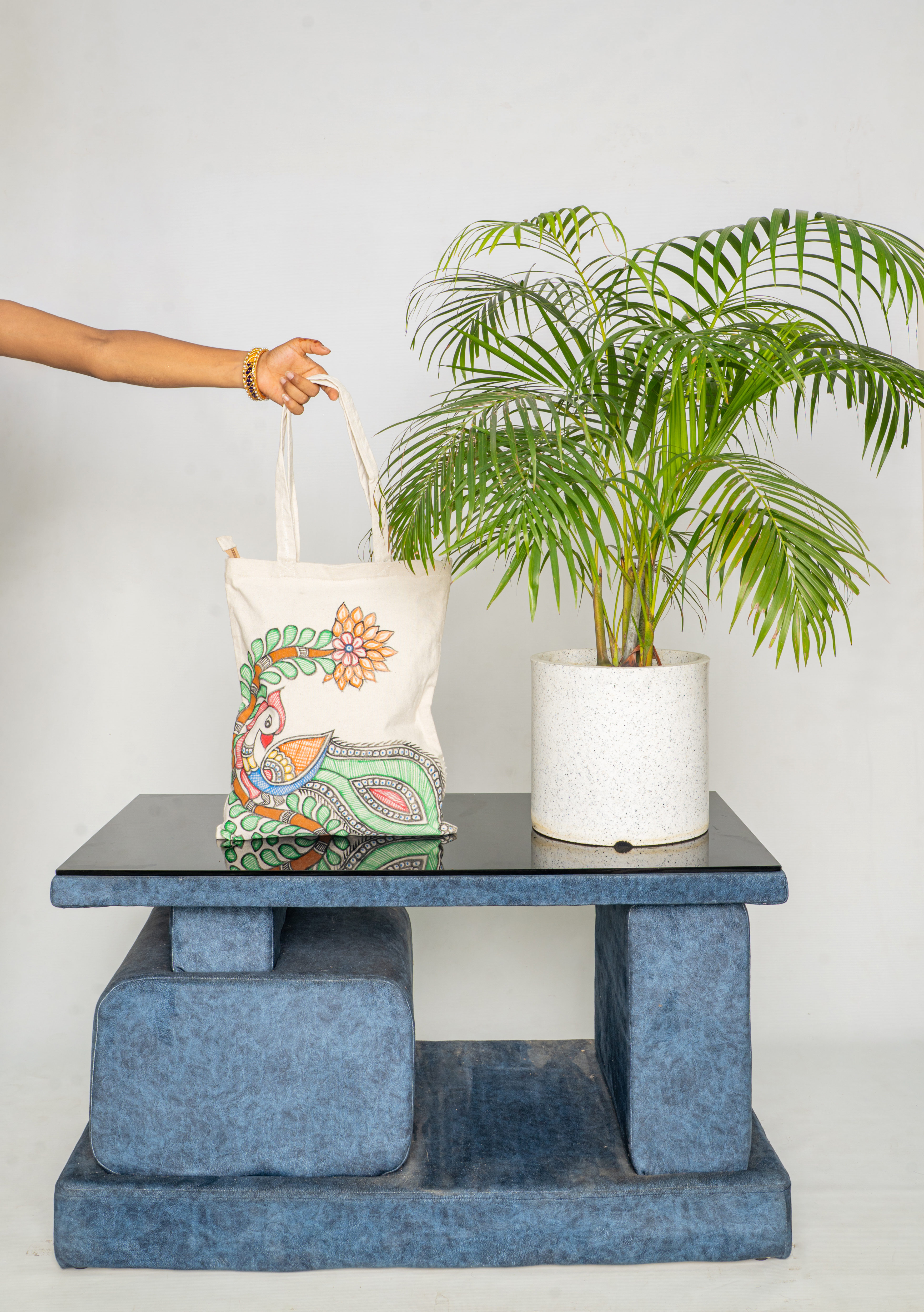 canvas Decorated with MITHILA painting